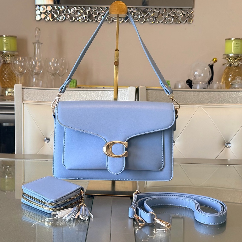 Chic Elegant Blue Shoulder Bag